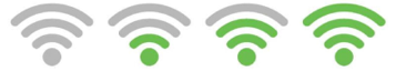 Ícones de sinais do Wi-Fi